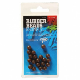 Giants Fishing Gumové kuličky Rubber Beads Transparent Brown 20ks 5mm 