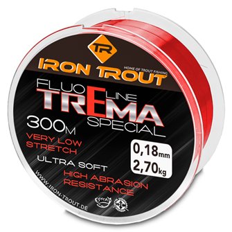 Iron Trout vlasec Fluo line Trema special 300 m 0,16 mm, fluo červená-1463716