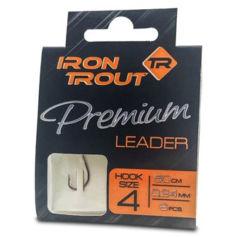 Iron trout návazec Premium Leader 50 cm/0,22 mm, vel. 6, 6 ks-8065006