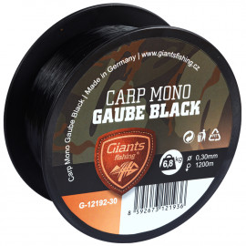 Giants Fishing - Vlasec CARP MONO GAUBE Černý 0,28mm/6,0kg/1200m